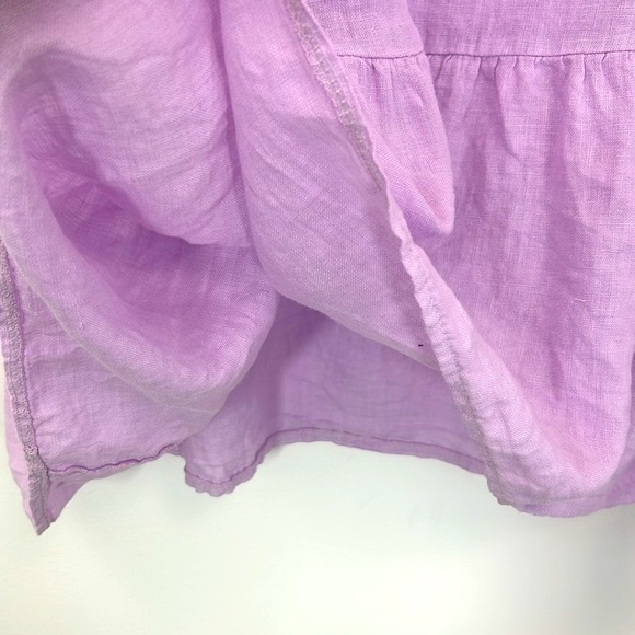 Terzo Millennio Linen Dress Made in Italy Size XS Lilac Purple Resort Vacation - Picture 6 of 10